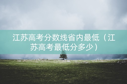 江苏高考分数线省内最低（江苏高考最低分多少）