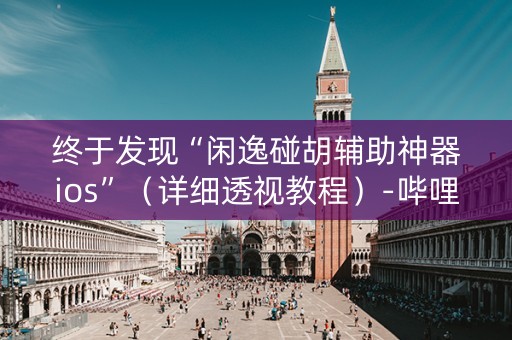 终于发现“闲逸碰胡辅助神器ios”（详细透视教程）-哔哩哔哩