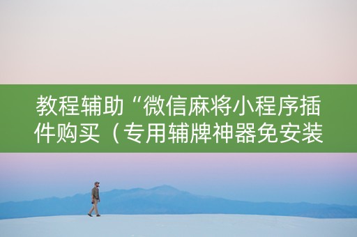 教程辅助“微信麻将小程序插件购买（专用辅牌神器免安装）