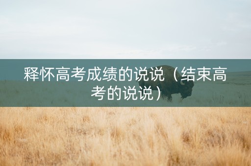 释怀高考成绩的说说（结束高考的说说）