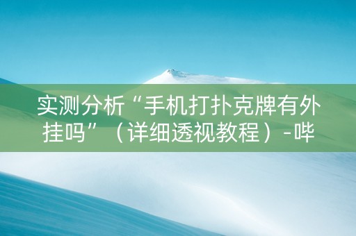 实测分析“手机打扑克牌有外挂吗”（详细透视教程）-哔哩哔哩