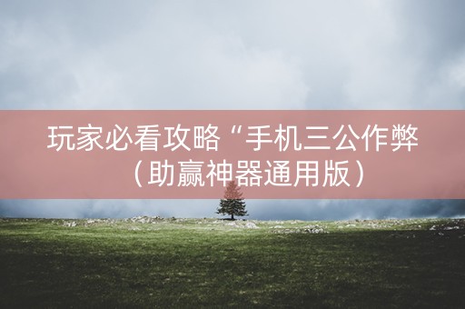 玩家必看攻略“手机三公作弊（助赢神器通用版）