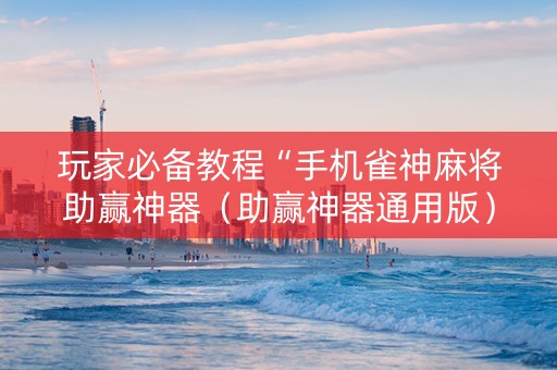 玩家必备教程“手机雀神麻将助赢神器（助赢神器通用版）