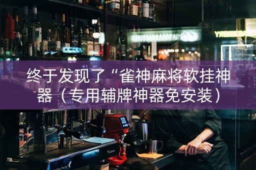终于发现了“雀神麻将软挂神器（专用辅牌神器免安装）