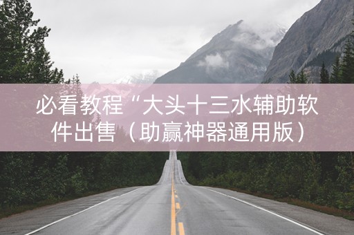 必看教程“大头十三水辅助软件出售（助赢神器通用版）