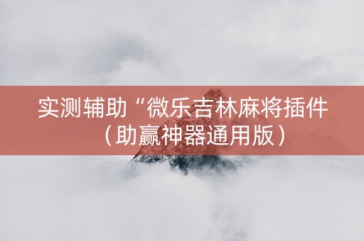 实测辅助“微乐吉林麻将插件（助赢神器通用版）
