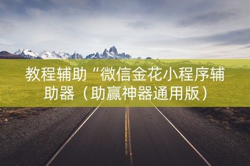 教程辅助“微信金花小程序辅助器（助赢神器通用版）