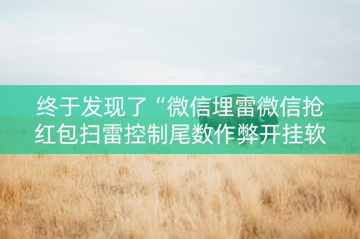 终于发现了“微信埋雷微信抢红包扫雷控制尾数作弊开挂软件”（详细透视教程）-哔哩哔哩