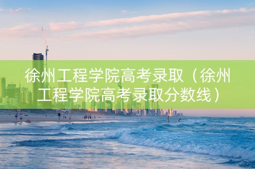 徐州工程学院高考录取（徐州工程学院高考录取分数线）