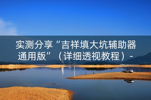 实测分享“吉祥填大坑辅助器通用版”（详细透视教程）-哔哩哔哩