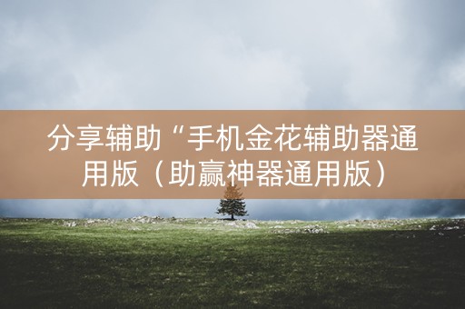 分享辅助“手机金花辅助器通用版（助赢神器通用版）