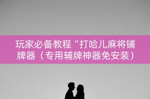 玩家必备教程“打哈儿麻将铺牌器（专用辅牌神器免安装）