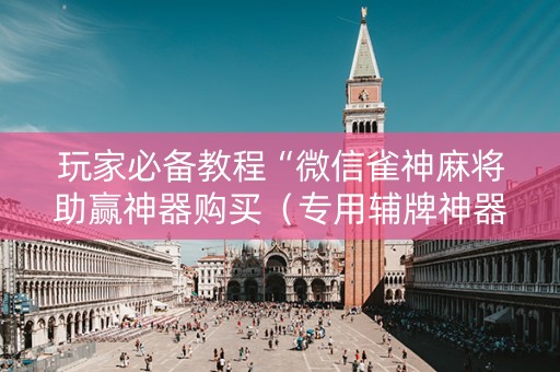 玩家必备教程“微信雀神麻将助赢神器购买（专用辅牌神器免安装）