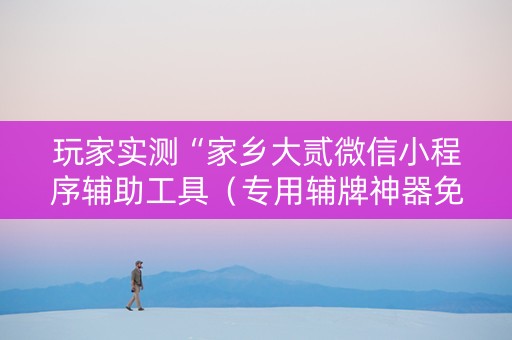 玩家实测“家乡大贰微信小程序辅助工具（专用辅牌神器免安装）