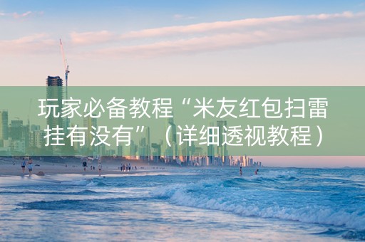 玩家必备教程“米友红包扫雷挂有没有”（详细透视教程）-哔哩哔哩