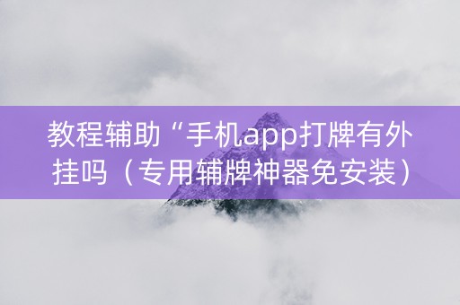 教程辅助“手机app打牌有外挂吗（专用辅牌神器免安装）