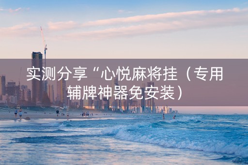 实测分享“心悦麻将挂（专用辅牌神器免安装）