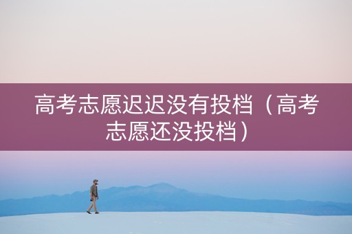 高考志愿迟迟没有投档（高考志愿还没投档）
