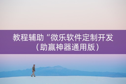 教程辅助“微乐软件定制开发（助赢神器通用版）