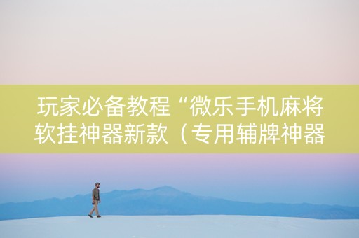 玩家必备教程“微乐手机麻将软挂神器新款（专用辅牌神器免安装）