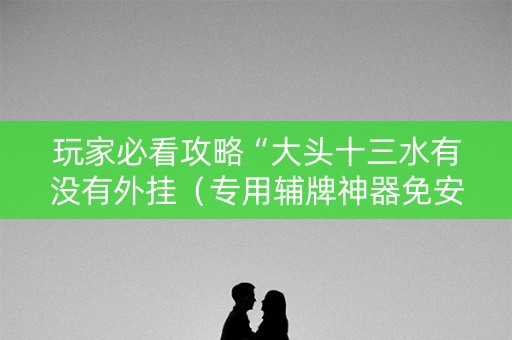 玩家必看攻略“大头十三水有没有外挂（专用辅牌神器免安装）