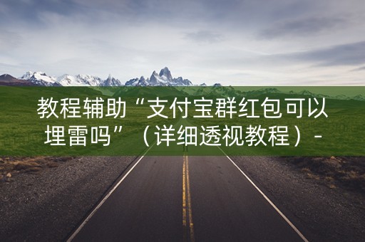 教程辅助“支付宝群红包可以埋雷吗”（详细透视教程）-哔哩哔哩