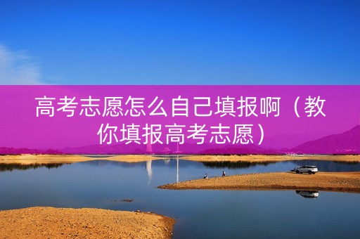 高考志愿怎么自己填报啊（教你填报高考志愿）