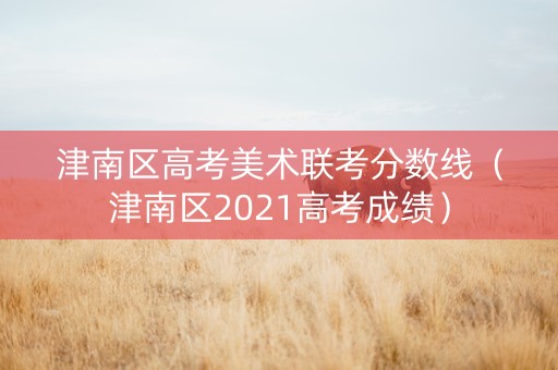 津南区高考美术联考分数线（津南区2021高考成绩）