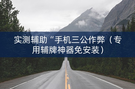 实测辅助“手机三公作弊（专用辅牌神器免安装）