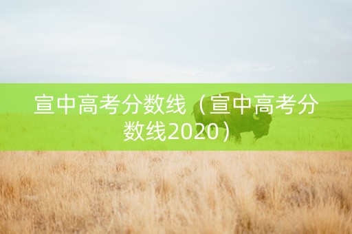 宣中高考分数线（宣中高考分数线2020）