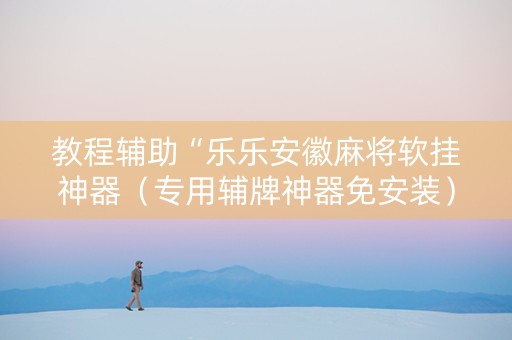 教程辅助“乐乐安徽麻将软挂神器（专用辅牌神器免安装）