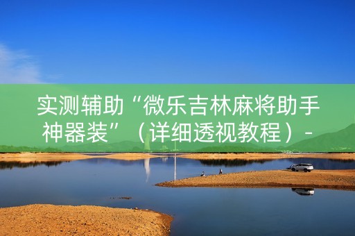 实测辅助“微乐吉林麻将助手神器装”（详细透视教程）-哔哩哔哩