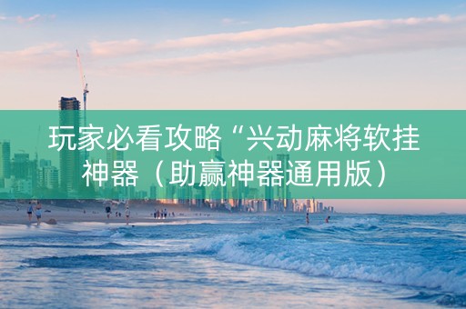 玩家必看攻略“兴动麻将软挂神器（助赢神器通用版）