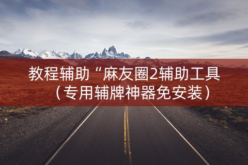 教程辅助“麻友圈2辅助工具（专用辅牌神器免安装）