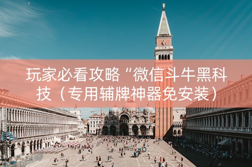 玩家必看攻略“微信斗牛黑科技（专用辅牌神器免安装）