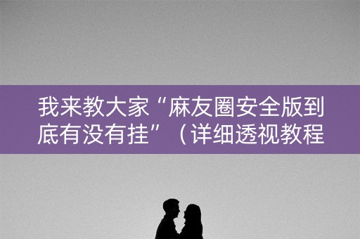 我来教大家“麻友圈安全版到底有没有挂”（详细透视教程）-哔哩哔哩