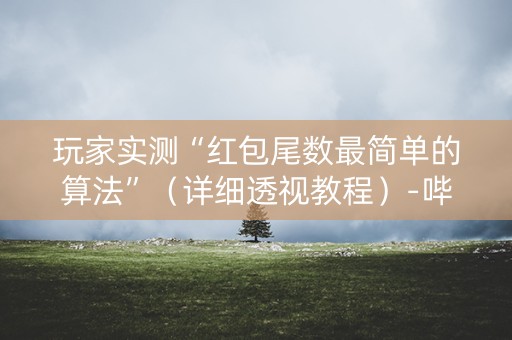 玩家实测“红包尾数最简单的算法”（详细透视教程）-哔哩哔哩