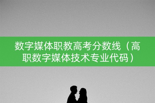 数字媒体职教高考分数线（高职数字媒体技术专业代码）