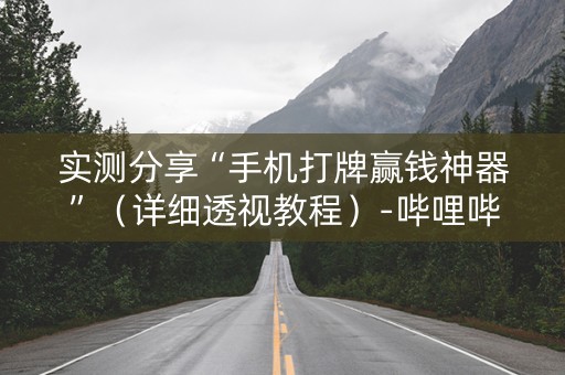 实测分享“手机打牌赢钱神器”（详细透视教程）-哔哩哔哩