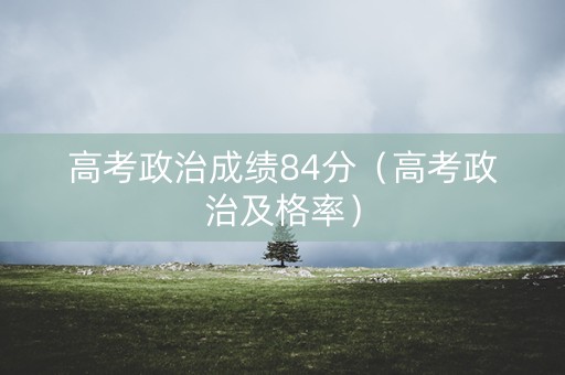 高考政治成绩84分（高考政治及格率）