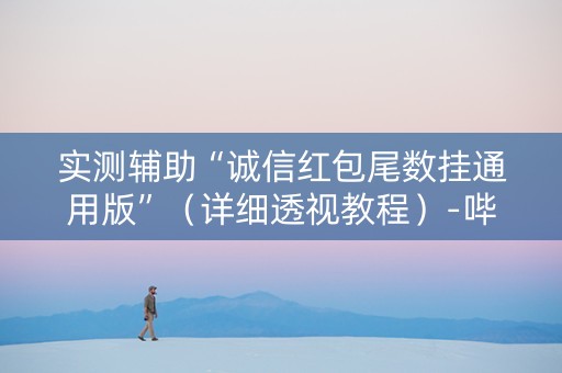 实测辅助“诚信红包尾数挂通用版”（详细透视教程）-哔哩哔哩