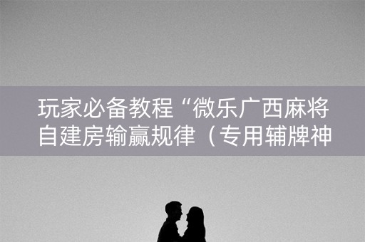 玩家必备教程“微乐广西麻将自建房输赢规律（专用辅牌神器免安装）