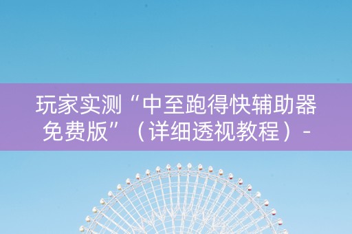 玩家实测“中至跑得快辅助器免费版”（详细透视教程）-哔哩哔哩