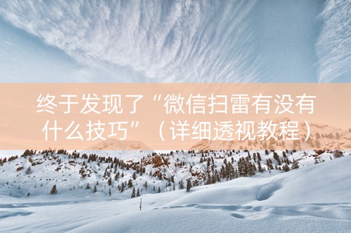 终于发现了“微信扫雷有没有什么技巧”（详细透视教程）-哔哩哔哩