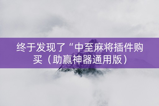 终于发现了“中至麻将插件购买（助赢神器通用版）