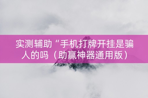 实测辅助“手机打牌开挂是骗人的吗（助赢神器通用版）
