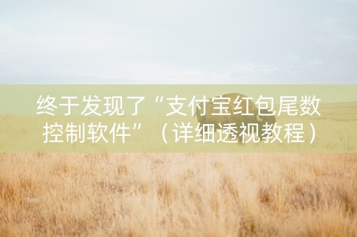 终于发现了“支付宝红包尾数控制软件”（详细透视教程）-哔哩哔哩