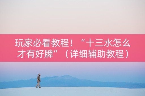 玩家必看教程！“十三水怎么才有好牌”（详细辅助教程）-哔哩哔哩