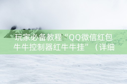 玩家必备教程“QQ微信红包牛牛控制器红牛牛挂”（详细透视教程）-哔哩哔哩