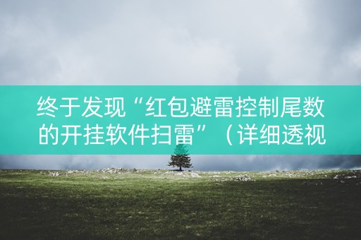 终于发现“红包避雷控制尾数的开挂软件扫雷”（详细透视教程）-哔哩哔哩